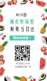 <span style="color: #07aefc"></span>新鲜水果产品展示图在线制作生成二维码模板图片
